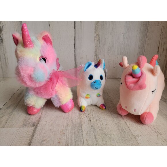 Variety stuffed animal unicorn pink plush set toy - Picture 2 of 7